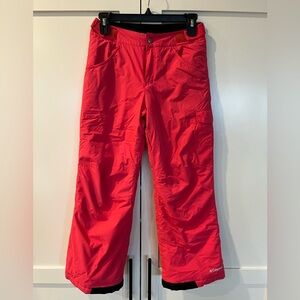 Columbia Omni-Shield Youth Pink Snow Ski Pants Cargo Waterproof | Youth 10/12